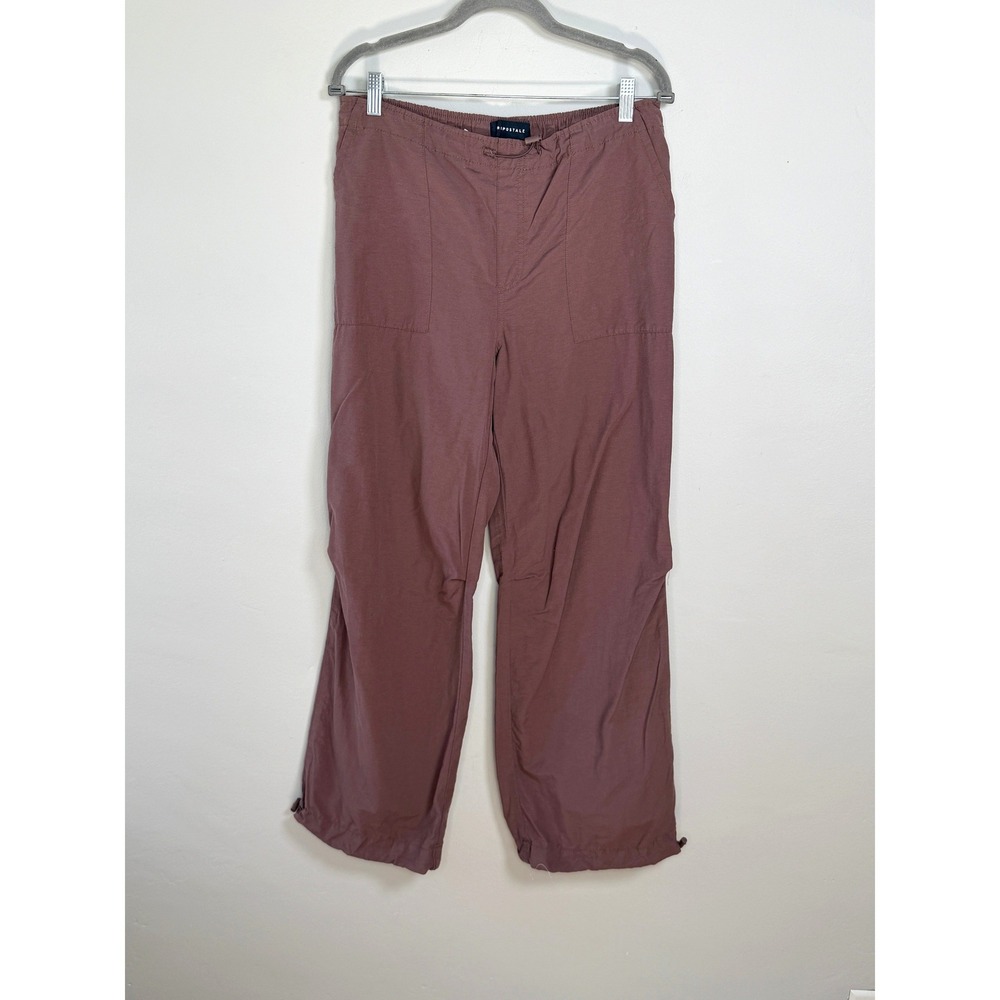 Aeropostale Parachute Pants Women S Plum Gorpcore Adjustable Cargo Streetwear